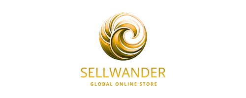 Sellwander brand logo, featuring an abstract gold icon and modern typography.